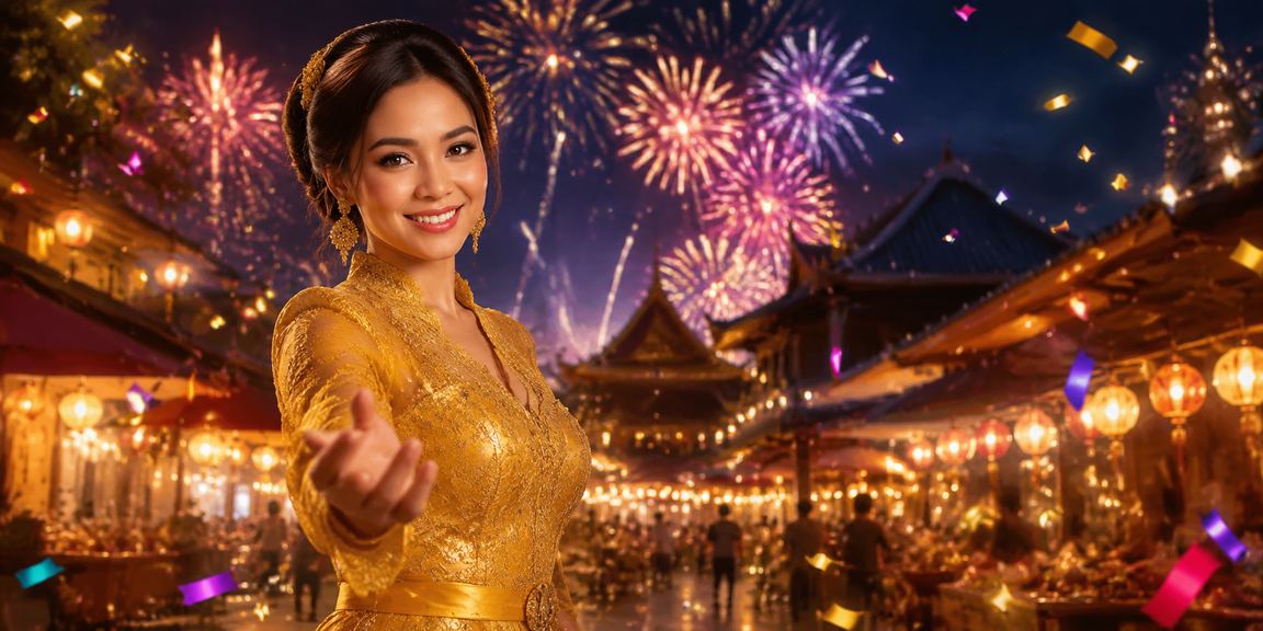 Aplikasi kasino online Vietnam ditampilkan di ponsel saat festival malam yang ramai