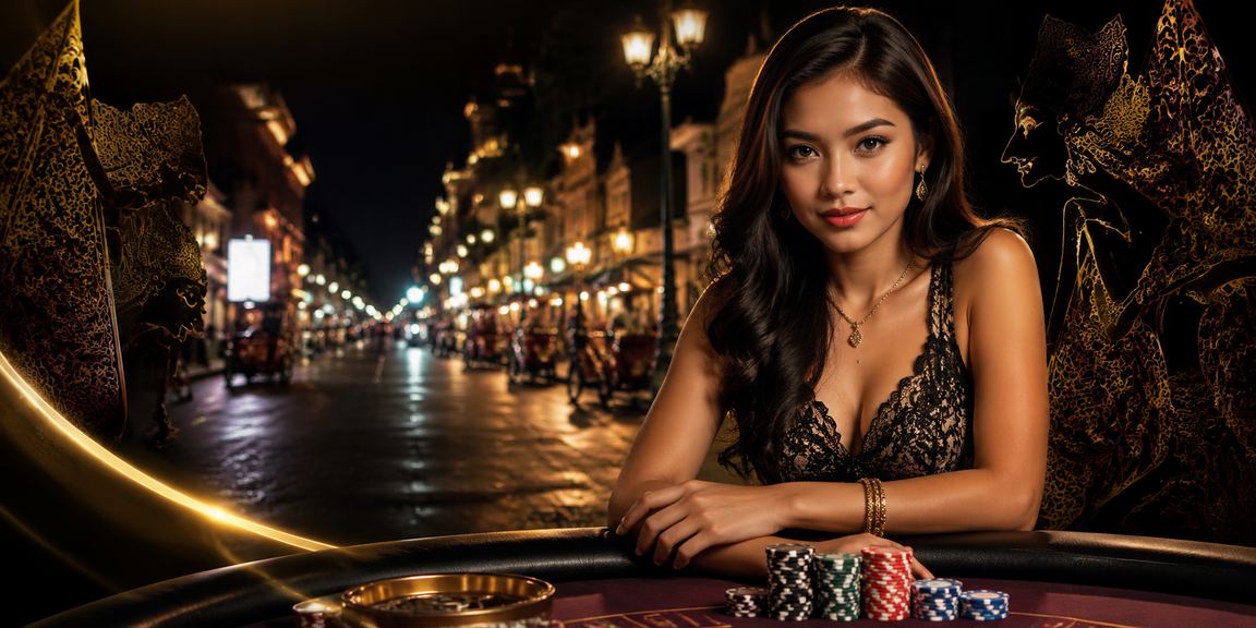 Model Vietnam di meja kasino dengan suasana bertaruhan penuh gaya