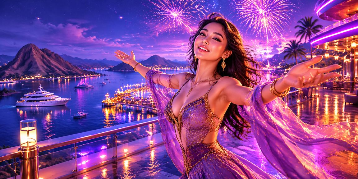 Suasana pantai dengan aktivitas taruhan dan kasino online