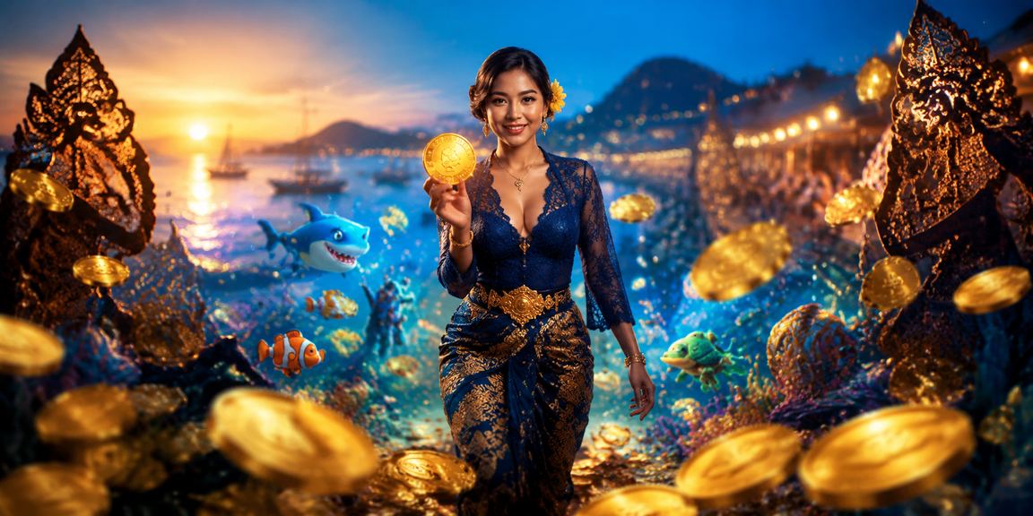 Permainan tembak ikan di pasar malam Vietnam dengan suasana ramai dan meriah