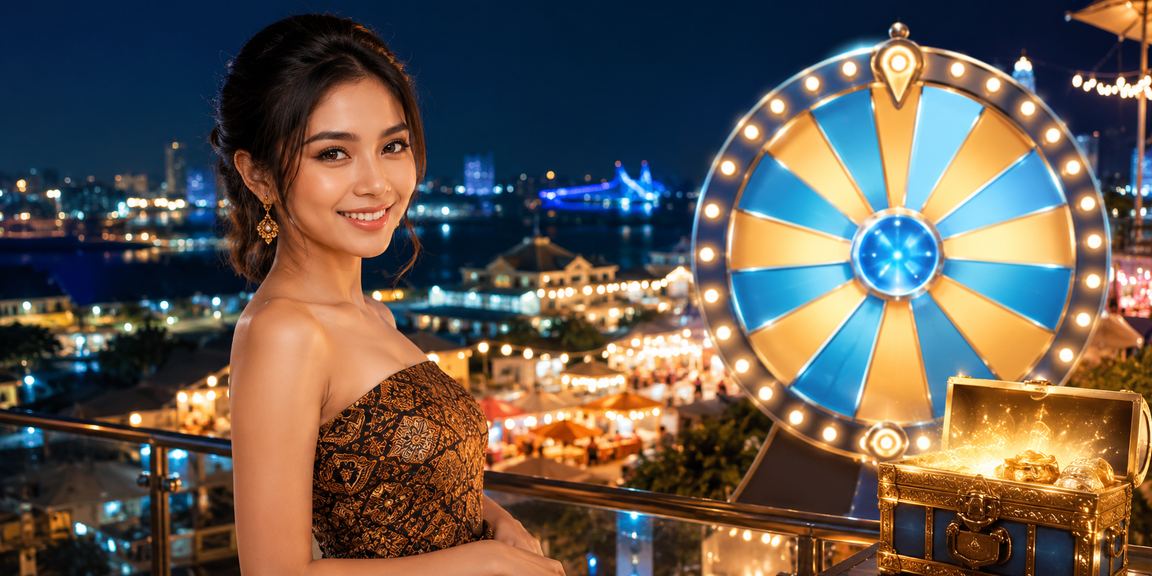Acara lucky draw di pasar malam Vietnam dengan antrian pemenang yang antusias
